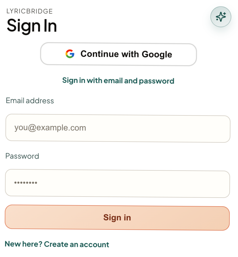 Sign-In Options